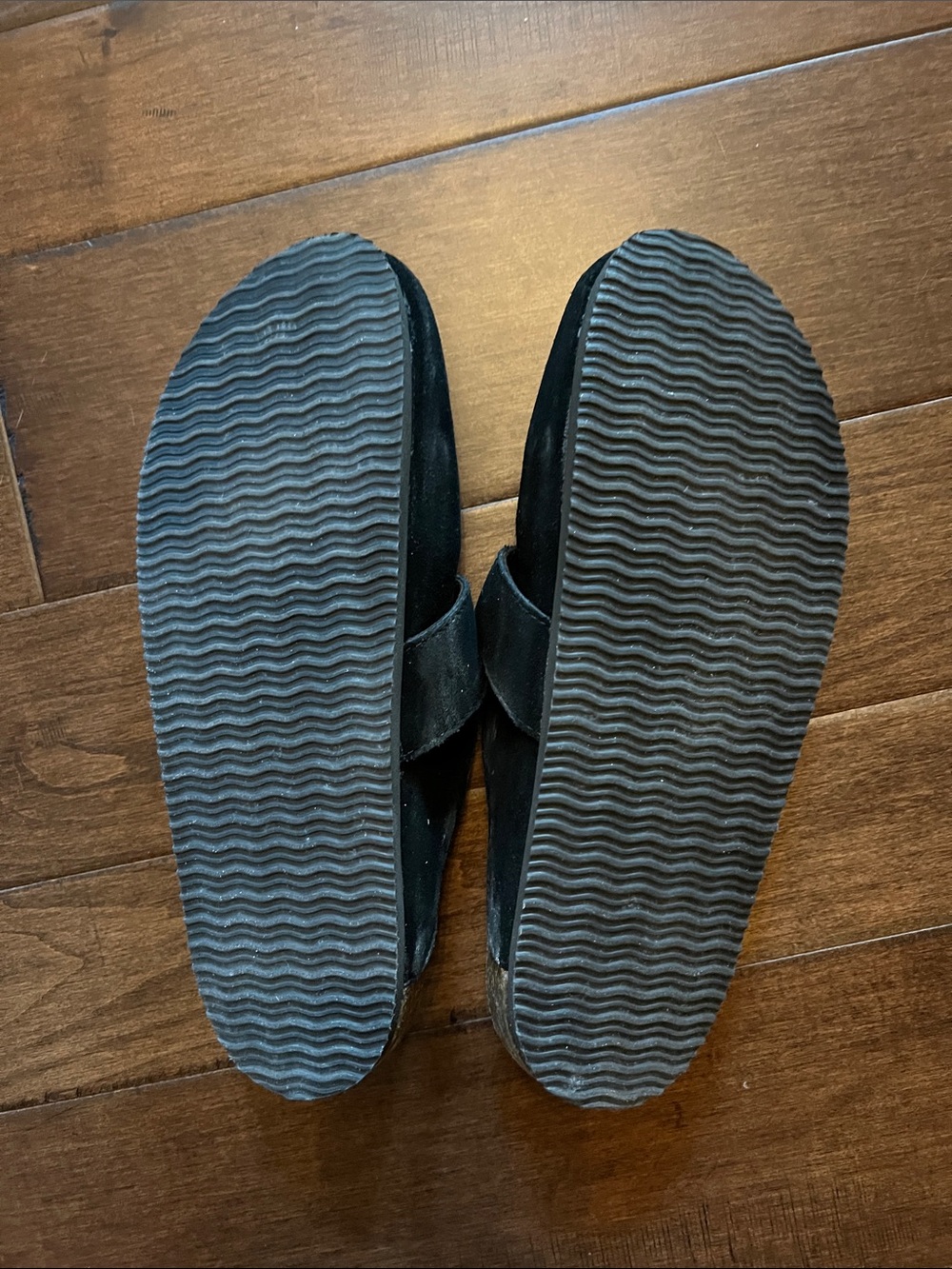 White Mountain Black Suede Buckle Clogs - Picture 3 of 3